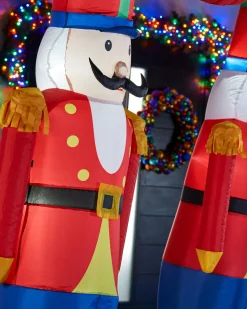 WeRChristmas Pre-Lit Inflatable Nutcracker Arch, 8 Ft^ Inflatables