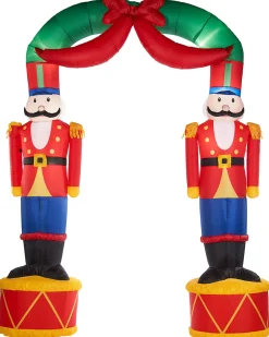 WeRChristmas Pre-Lit Inflatable Nutcracker Arch, 8 Ft^ Inflatables