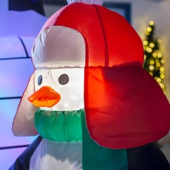 WeRChristmas Pre-Lit Inflatable Penguin Family And Igloo, 5 Ft^ Inflatables