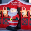 WeRChristmas Pre-Lit Inflatable Santa & Reindeer Stables, 8.5 Ft^ Inflatables