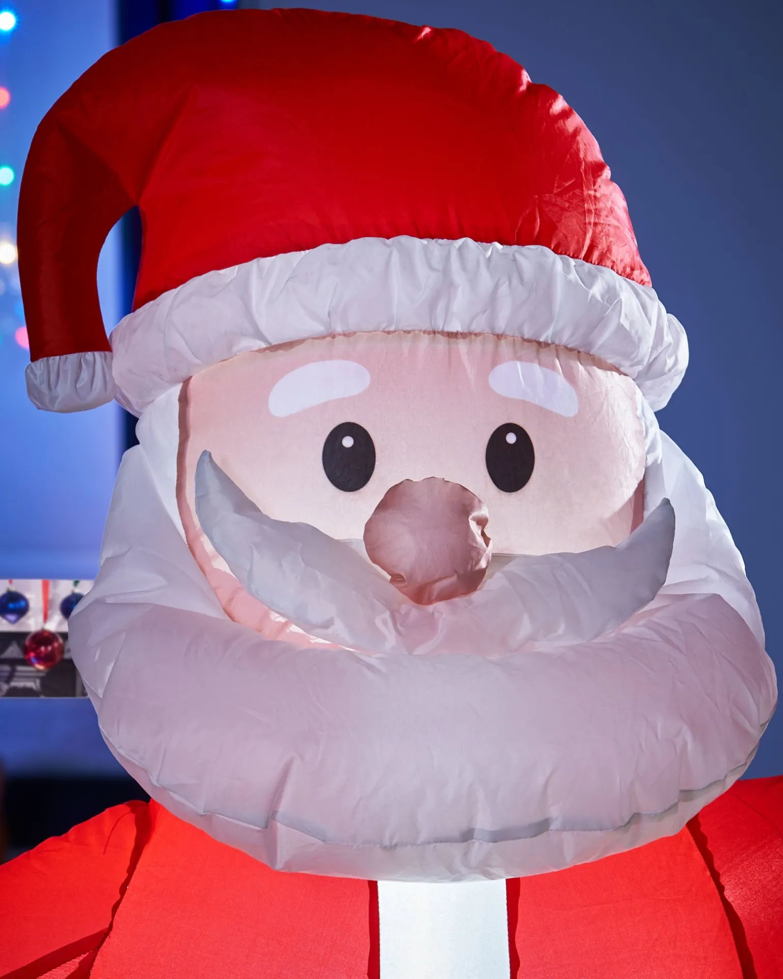 WeRChristmas Pre-Lit Inflatable Santa With Present Stack, 5 Ft^ Inflatables