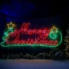 WeRChristmas Pre-Lit Merry Christmas Rope Light Silhouette, 2 M^ Festive Star, Snowflake & Sign Lights