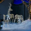 WeRChristmas Pre-Lit Micro LED Reindeer Family Silhouette, 135 Cm^ Outdoor Lighted Reindeer