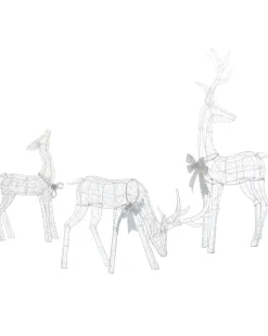 WeRChristmas Pre-Lit Micro LED Reindeer Family Silhouette, 135 Cm^ Outdoor Lighted Reindeer