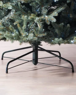 WeRChristmas Pre-Lit Mixed Pine Blue Christmas Tree, Dual LED White, 7 Ft^ Pre Lit Christmas Trees