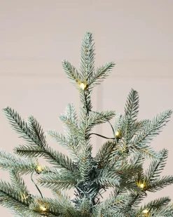 WeRChristmas Pre-Lit Mixed Pine Blue Christmas Tree, Dual LED Warm White, 7 Ft^ Pre Lit Christmas Trees