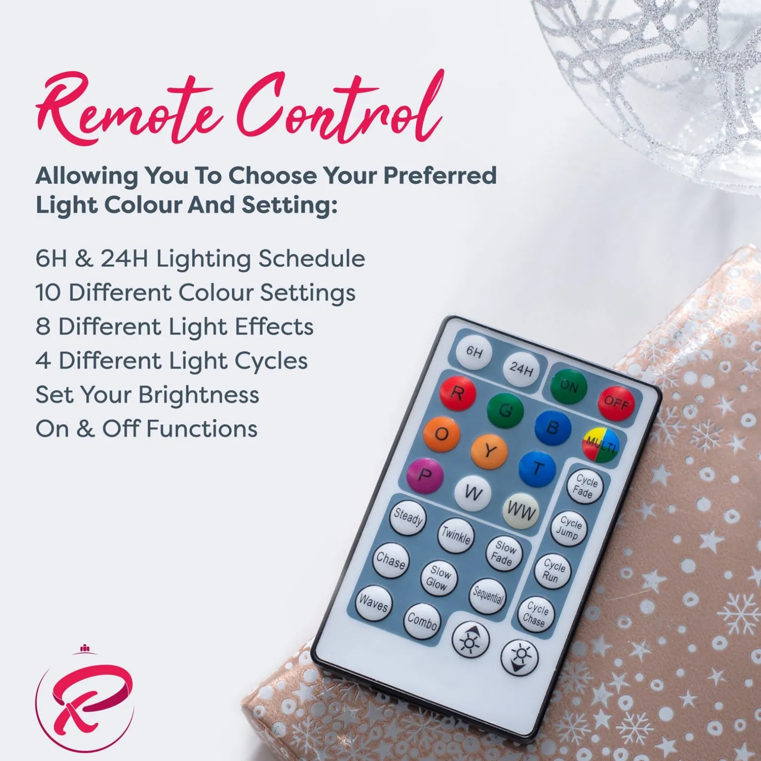 WeRChristmas Pre-Lit Mixed Pine Christmas Tree With Remote Control Lights, 7 Ft^ Pre Lit Christmas Trees
