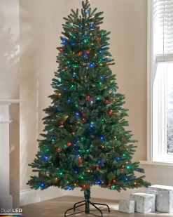 WeRChristmas Pre-Lit Mixed Pine Christmas Tree With Remote Control Lights, 8 Ft^ Pre Lit Christmas Trees