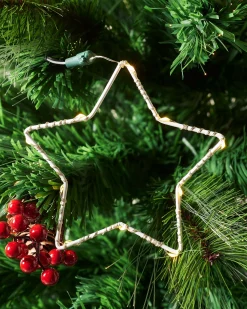 WeRChristmas Pre-Lit Mixed Pine Fibre Optic Christmas Tree With LED Stars, 6 Ft^ Budget Christmas Trees|Fibre Optic Christmas Trees