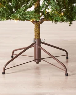 WeRChristmas Pre-Lit Mixed Pine Natural Bark Christmas Tree, 5 Ft^ Pre Lit Christmas Trees