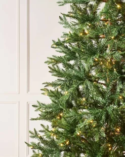WeRChristmas Pre-Lit Mixed Pine Natural Bark Christmas Tree, 6 Ft^ Pre Lit Christmas Trees