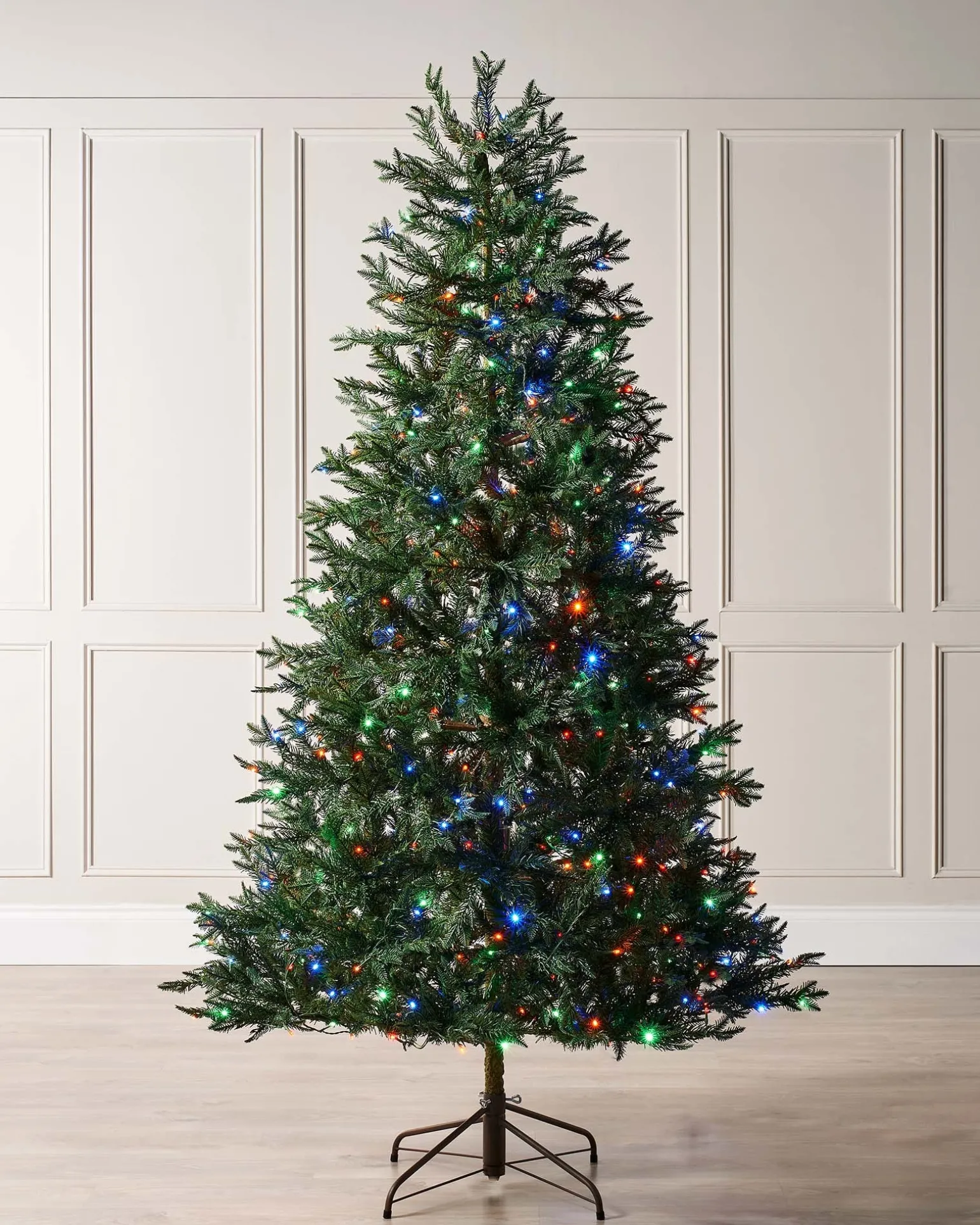 WeRChristmas Pre-Lit Mixed Pine Natural Bark Christmas Tree, 8 Ft^ Pre Lit Christmas Trees