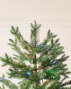 WeRChristmas Pre-Lit Mixed Pine Natural Bark Christmas Tree, 8 Ft^ Pre Lit Christmas Trees