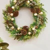 WeRChristmas Pre-Lit Mixed Tip Wreath, Pinecones & Berries, 76 Cm^ Decorated Wreaths|Pre Lit Wreaths