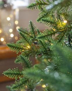 WeRChristmas Pre-Lit Mountain Pine Natural Bark Christmas Tree, 7 Ft^ Budget Christmas Trees|Pre Lit Christmas Trees