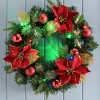 WeRChristmas Pre-Lit Multi-Coloured Decorated Wreath, Red/Gold, 60 Cm^ Decorated Wreaths|Pre Lit Wreaths