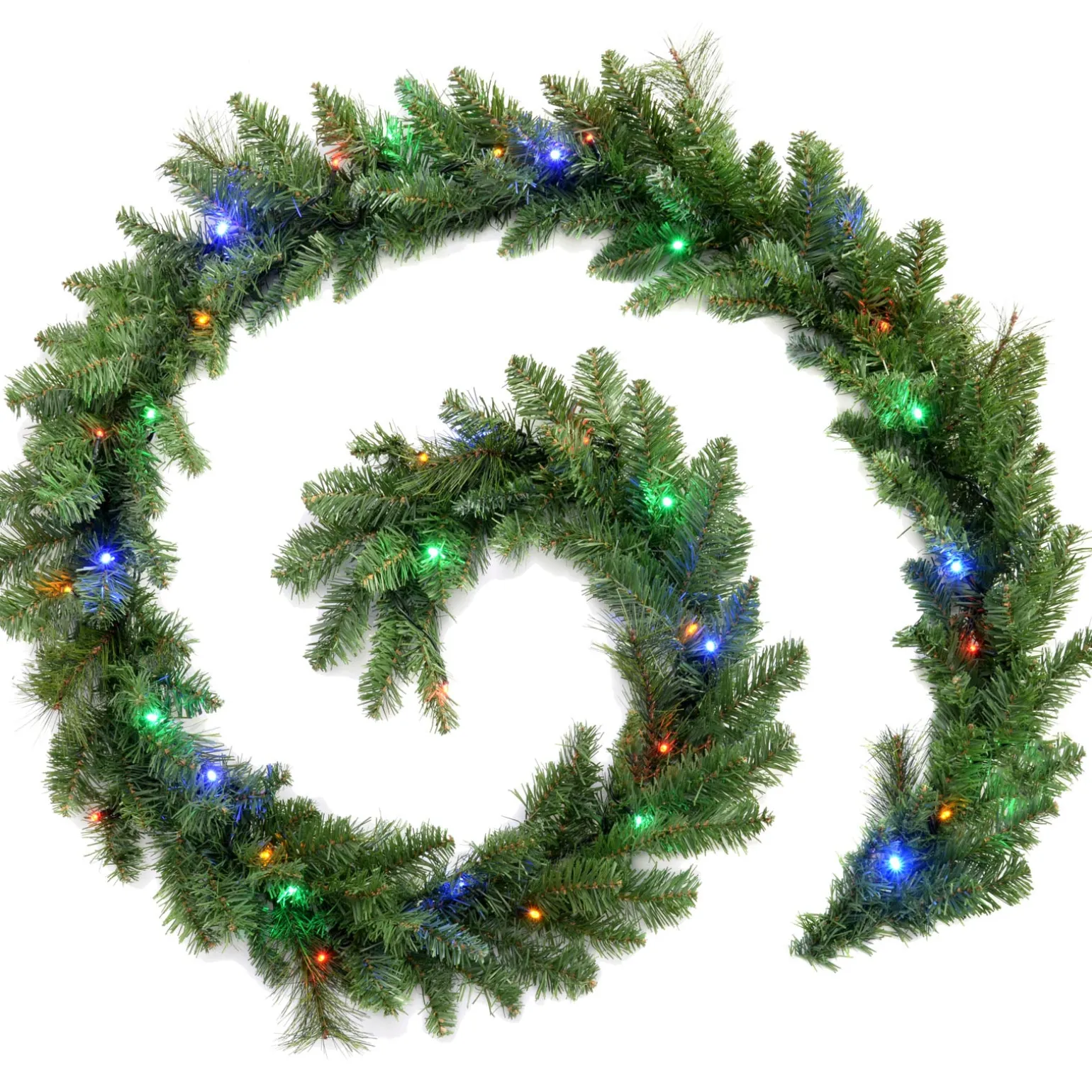WeRChristmas Pre-Lit Multi-Coloured LEDs Garland, 9 Ft^ Decorated Garlands|Pre Lit Garlands