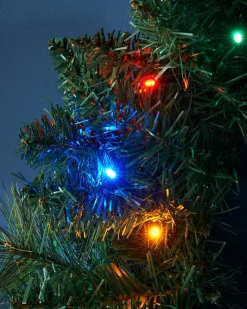 WeRChristmas Pre-Lit Multi-Coloured LEDs Wreath, 60 Cm^ Plain Wreaths|Pre Lit Wreaths