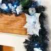 WeRChristmas Pre-Lit Multi-Function Decorated Garland, Black/Silver, 9 Ft^ Pre Lit Garlands|Decorated Garlands