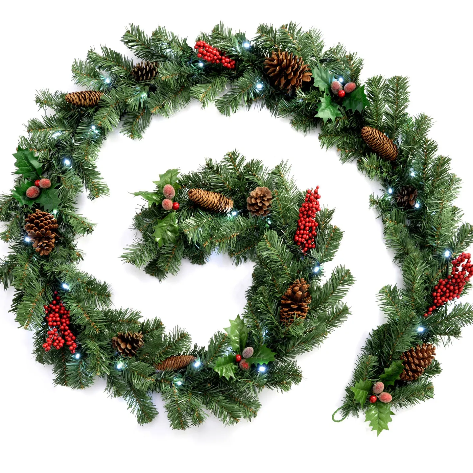 WeRChristmas Pre-Lit Multi-Function Decorated Garland, 9 Ft^ Decorated Garlands|Pre Lit Garlands