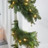 WeRChristmas Pre-Lit Multi-Function Douglas Fir Garland, 18 Ft^ Pre Lit Garlands