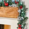 WeRChristmas Pre-Lit Multi-Function Frosted Decorated Garland, 9 Ft^ Snow Flocked Garlands|Decorated Garlands