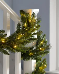 WeRChristmas Pre-Lit Multi-Function Garland, 12 Ft^ Pre Lit Garlands