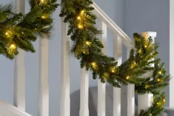 WeRChristmas Pre-Lit Multi-Function Garland, 12 Ft^ Pre Lit Garlands