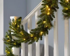 WeRChristmas Pre-Lit Multi-Function Garland, 18 Ft^ Pre Lit Garlands