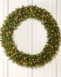 WeRChristmas Pre-Lit Natural Fir Majestic Wreath, 1.5 M^ Extra Large Wreaths|Decorated Wreaths