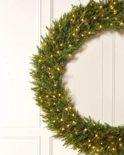 WeRChristmas Pre-Lit Natural Fir Majestic Wreath, 1.5 M^ Extra Large Wreaths|Decorated Wreaths