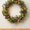 WeRChristmas Pre-Lit Natural Mixed Tip Wreath, 60 Cm^ Decorated Wreaths|Pre Lit Wreaths