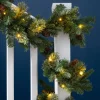 WeRChristmas Pre-Lit Natural Pine Garland, 9 Ft^ Pre Lit Garlands