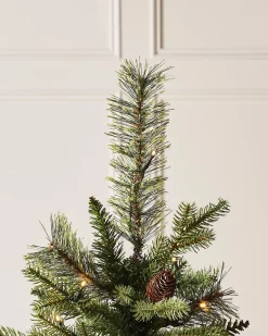 WeRChristmas Pre-Lit Natural Pine Potted Christmas Tree, 3.5 Ft^ Budget Christmas Trees|Potted Christmas Trees