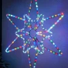 WeRChristmas Pre-Lit Northern Star Rope Light Silhouette, Multi-Colour, 64 Cm^ Festive Star, Snowflake & Sign Lights