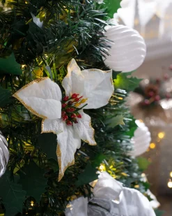WeRChristmas Pre-Lit Pop-Up Decorated Christmas Tree, White, 6 Ft^ Budget Christmas Trees|Pre Lit Christmas Trees