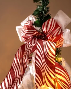 WeRChristmas Pre-Lit Pop-Up Decorated Christmas Tree, Red/White, 6 Ft^ Budget Christmas Trees|Pre Lit Christmas Trees
