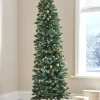 WeRChristmas Pre-Lit Pop-Up Frosted Christmas Tree, 6 Ft^ Snow Flocked Christmas Trees|Budget Christmas Trees