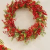 WeRChristmas Pre-Lit Red Berry Wreath, 76 Cm^ Decorated Wreaths|Pre Lit Wreaths