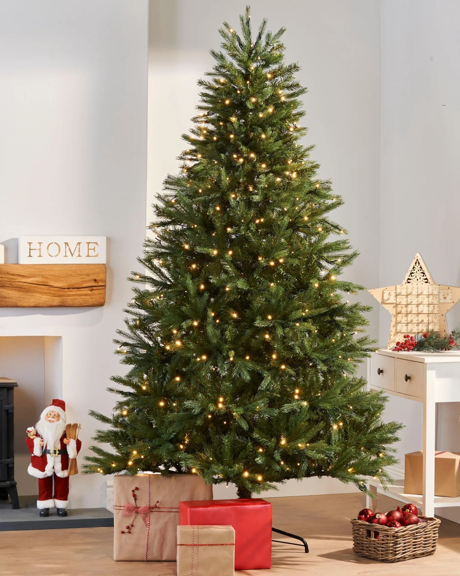 WeRChristmas Pre-Lit Regal Spruce Multi-Function Christmas Tree, 7 Ft^ Premium Christmas Trees|Pre Lit Christmas Trees