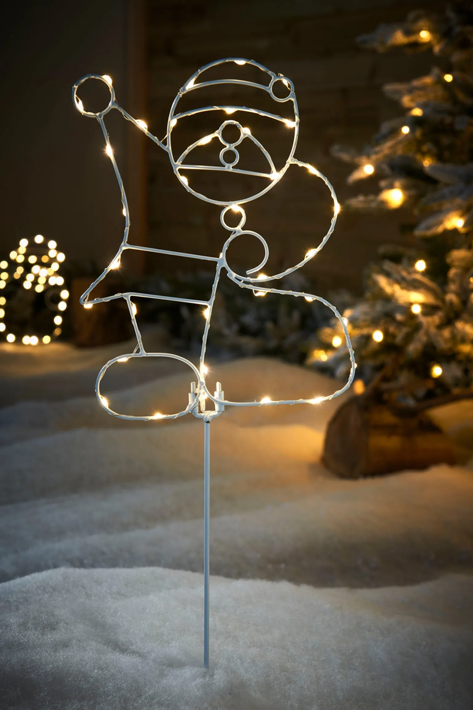 WeRChristmas Pre-Lit Santa Pathway Stake Light, 60 Cm^ Christmas Characters|Pathway Lights