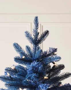 WeRChristmas Pre-Lit Sapphire Blue Christmas Tree, 7 Ft^ Pre Lit Christmas Trees