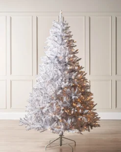 WeRChristmas Pre-Lit Shimmering Christmas Tree, 7 Ft^ Pre Lit Christmas Trees