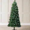 WeRChristmas Pre-Lit Slim Frosted Christmas Tree, 6 Ft^ Budget Christmas Trees|Snow Flocked Christmas Trees