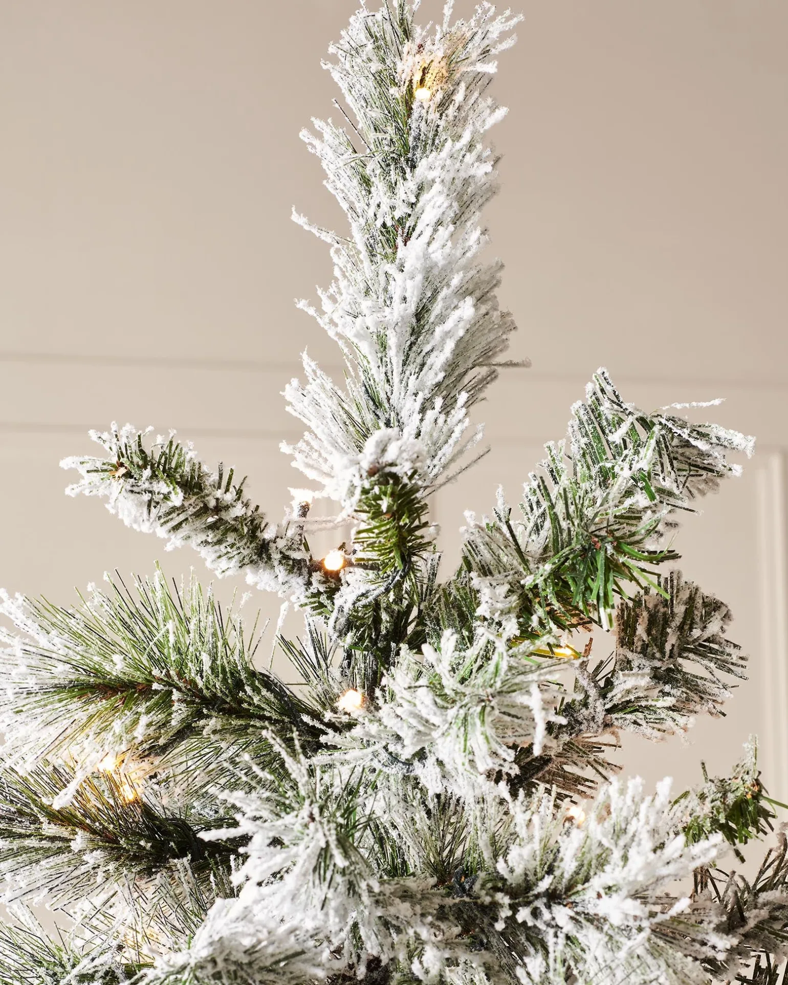 WeRChristmas Pre-Lit Slim Snow Flocked Spruce Christmas Tree, 7 Ft^ Premium Christmas Trees|Snow Flocked Christmas Trees