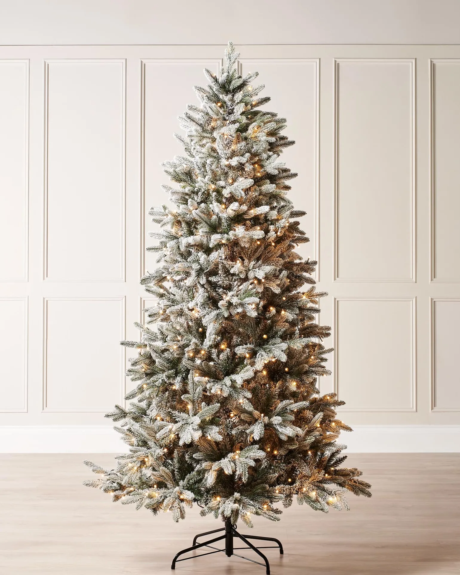 WeRChristmas Pre-Lit Slim Snow Flocked Christmas Tree, 6 Ft^ Snow Flocked Christmas Trees|Pre Lit Christmas Trees