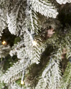 WeRChristmas Pre-Lit Slim Snow Flocked Christmas Tree, 7 Ft^ Snow Flocked Christmas Trees|Pre Lit Christmas Trees
