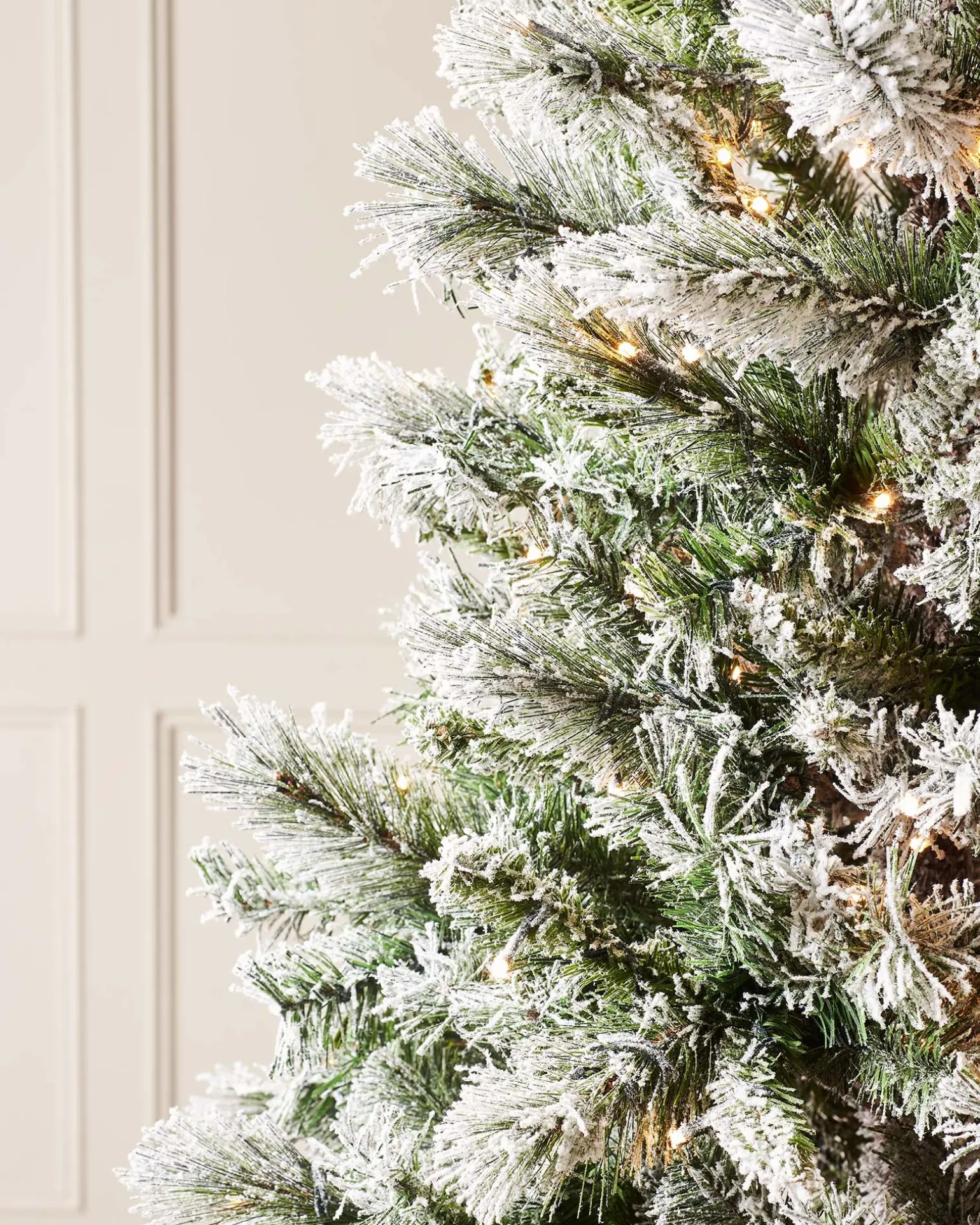 WeRChristmas Pre-Lit Slim Snow Flocked Spruce Christmas Tree, 10 Ft^ Premium Christmas Trees|Snow Flocked Christmas Trees