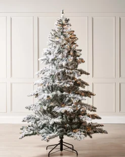 WeRChristmas Pre-Lit Snow Flocked Alpine Christmas Tree, 6 Ft^ Premium Christmas Trees|Snow Flocked Christmas Trees