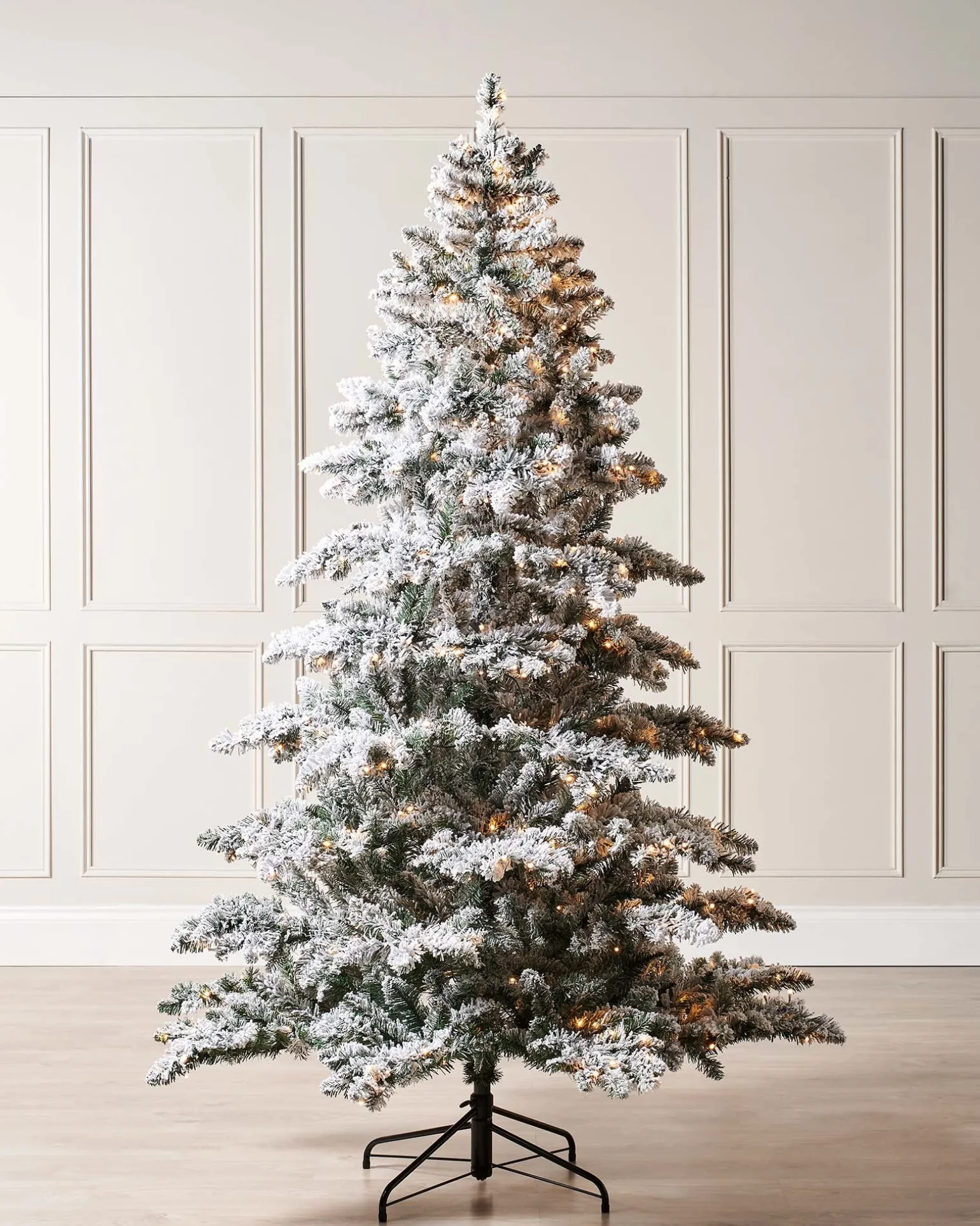 WeRChristmas Pre-Lit Snow Flocked Alpine Christmas Tree, 7 Ft^ Snow Flocked Christmas Trees|Pre Lit Christmas Trees